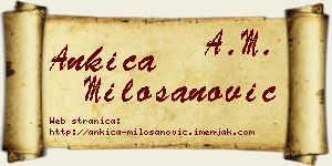 Ankica Milošanović vizit kartica